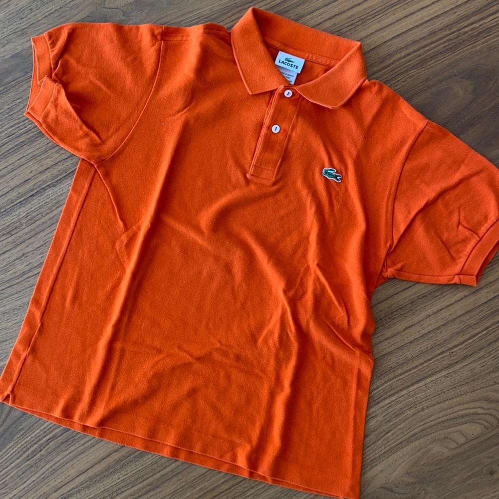 Lacoste Regular Fit Orange Pique Polo - 5 (L)